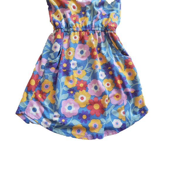 LuLaRoe Girl's Mae Dress Size 4 Floral Print with Pockets - Picture 2 of 7